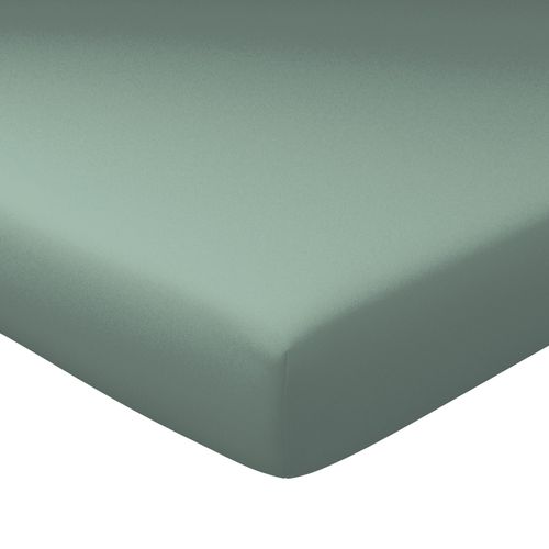 Drap-housse Grand Bonnet 90x200x40 Vert Amande En Coton