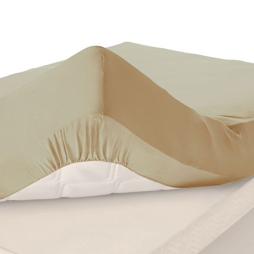 Drap-housse Grand Bonnet 180x200x40 Beige En Coton