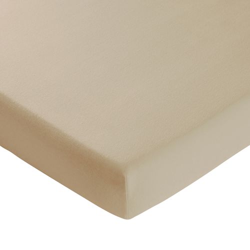 Drap-housse Grand Bonnet 160x200x40 Beige En Coton