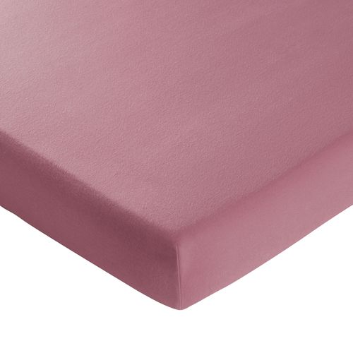 Drap-housse Grand Bonnet 90x200x40 Rose Framboise En Coton
