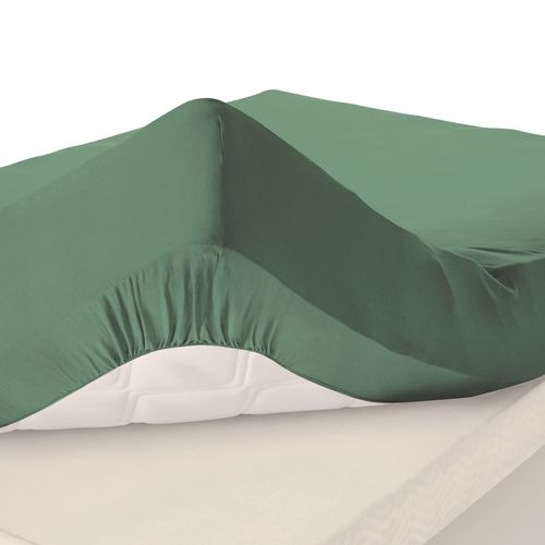 Drap-housse Grand Bonnet 160x200x40 Vert Kaki En Coton
