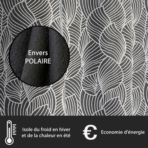 Rideau 135x240 Gris Anthracite En Polyester