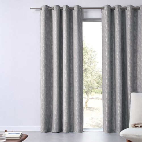 Rideau 135x240 Gris Clair En Polyester