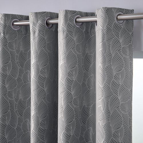 Rideau 135x240 Gris Clair En Polyester