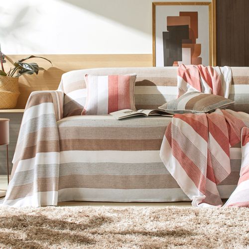Plaid 150x150 Marron Chocolat En Coton