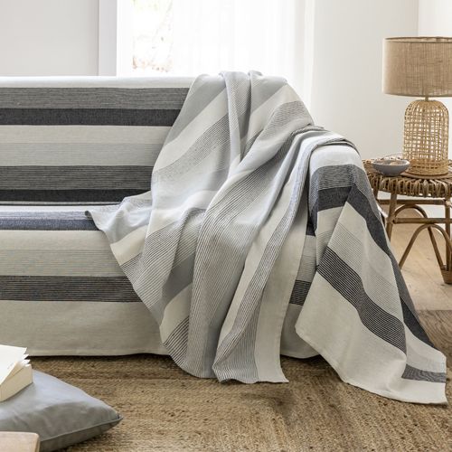 Plaid 150x150 Noir En Coton