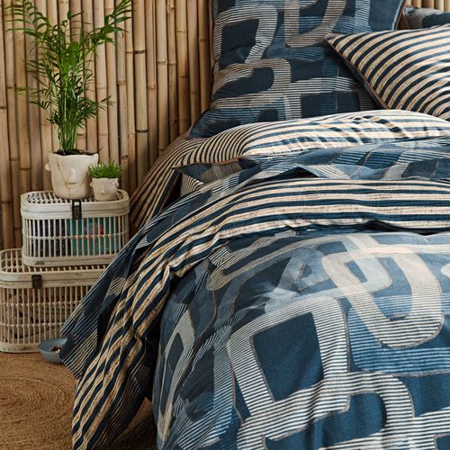 Housse De Couette 140x200 Bleu En Coton