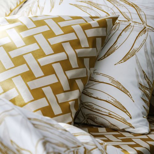 Taie Sac 63x63 Jaune Doré En Coton