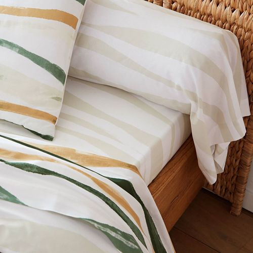 Drap-housse 90x190x28 Beige En Coton