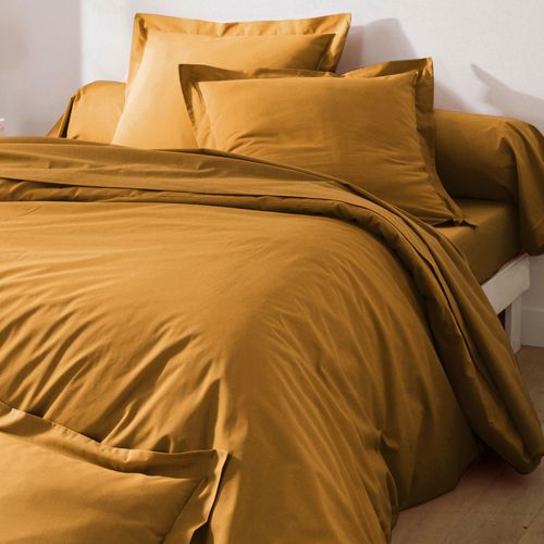 Housse De Couette 260x240 Marron Bronze En Coton