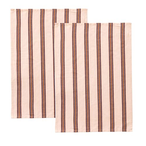 Lot De 3 Torchons 50x70 Blanc Écru En Coton