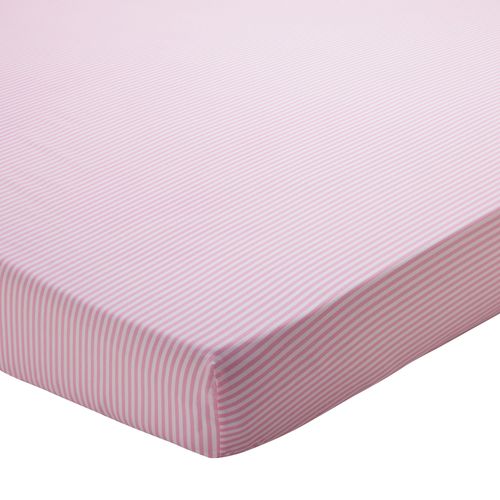 Drap-housse 90x190x28 Rose En Coton