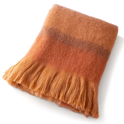 Plaid 130x170 Marron Caramel En Acrylique