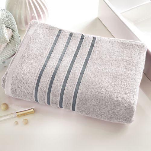 Drap De Bain 70x140 Gris Brume En Acrylique