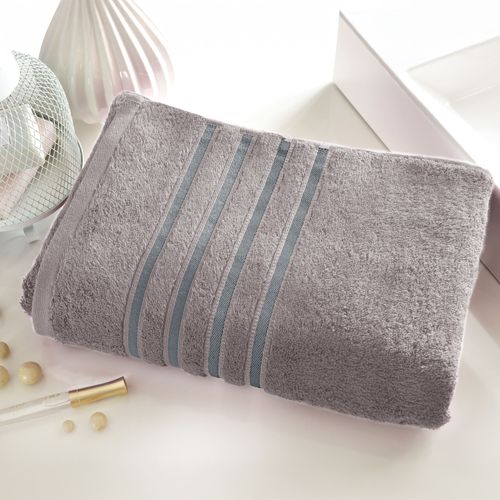 Serviette De Toilette 50x100 Gris Silex En Acrylique