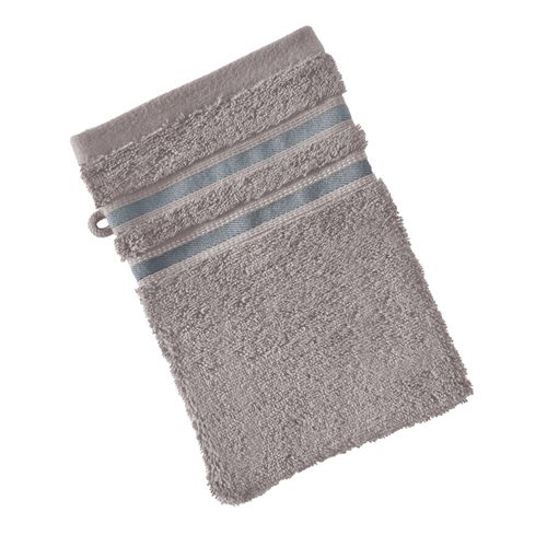 Lot De 2 Gant De Toilette 15x21 Gris Silex En Acrylique