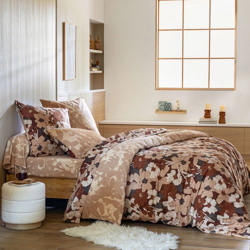 Housse De Couette 200x200 Beige En Coton