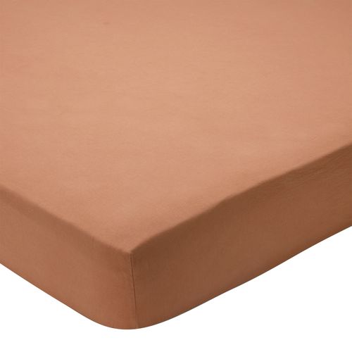 Drap-housse 160x200x28 Beige Doré En Coton