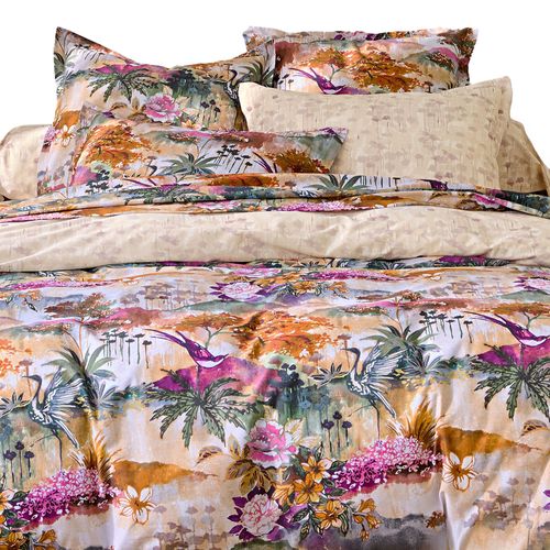 Housse De Couette 140x200 Multicolore En Coton