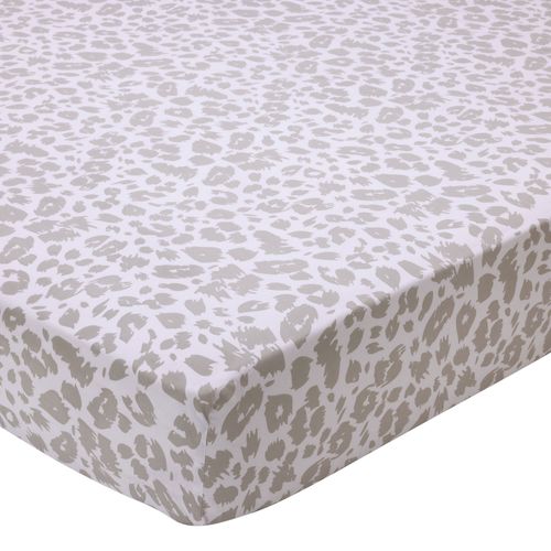 Drap-housse 90x190x28 Gris En Coton