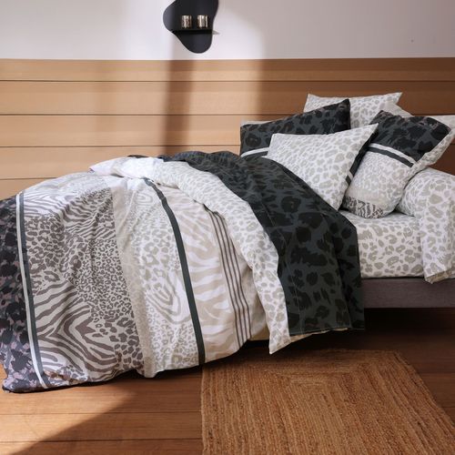 Housse De Couette 200x200 Gris En Coton