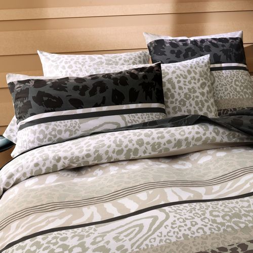 Housse De Couette 260x240 Gris En Coton