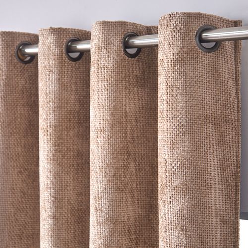 Rideau Occultant 135x260 Beige En Polyester