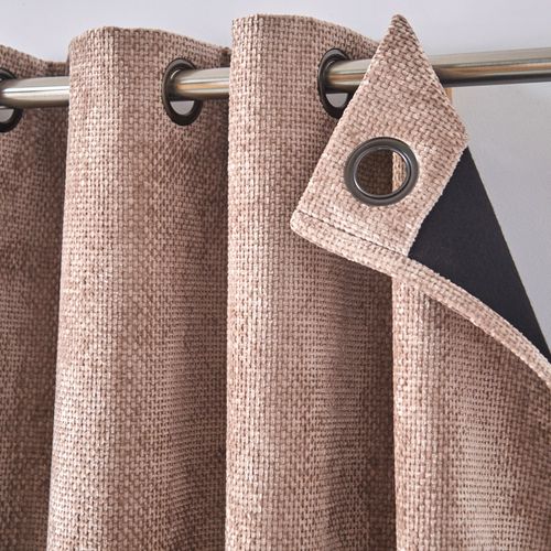 Rideau Occultant 135x260 Beige En Polyester