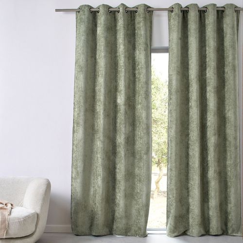 Rideau Occultant 135x260 Vert D'eau En Polyester