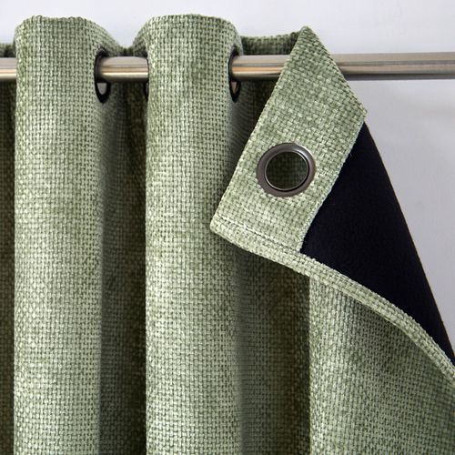 Rideau Occultant 135x260 Vert D'eau En Polyester