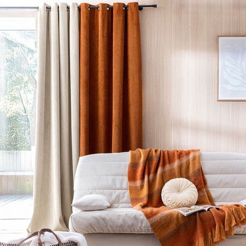 Rideau Occultant 140x260 Marron Caramel En Acrylique