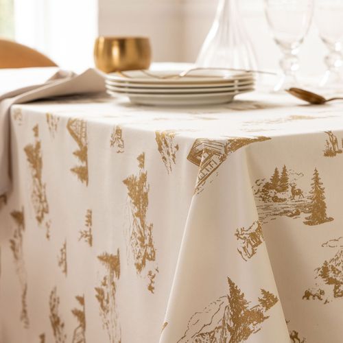 Nappe 140x350 Jaune Doré En Coton