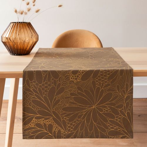 Chemin De Table 50x150 Jaune Ocre En Coton