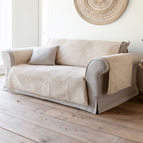 Protège Fauteuil 55x200 Blanc Écru En Polyester