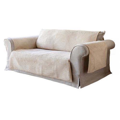 Protège Canapé 110x200 Blanc Écru En Polyester
