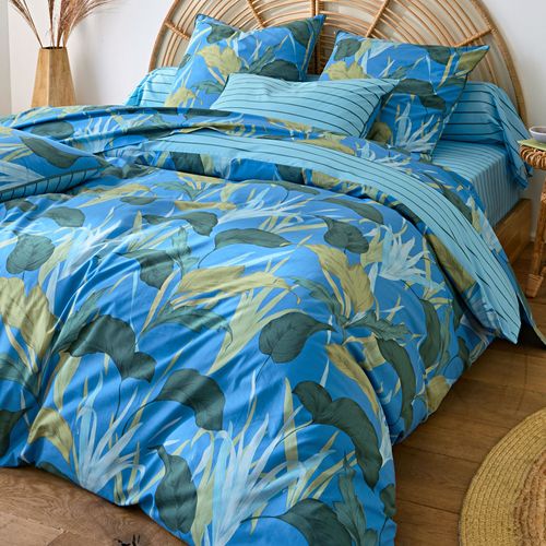 Drap-housse 140x190x28 Vert En Coton