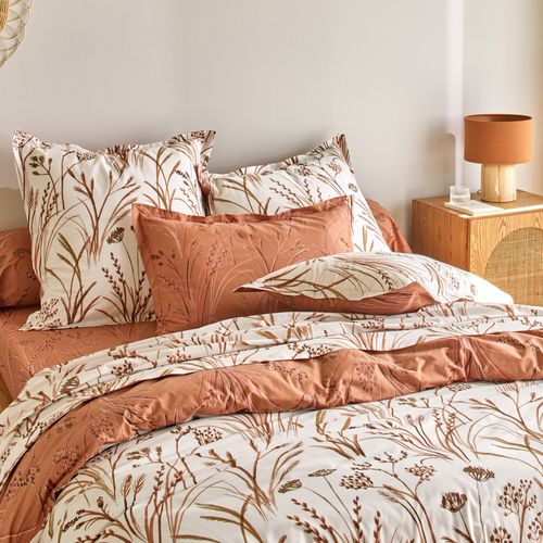 Housse De Couette 140x200 Orange Terracotta En Coton