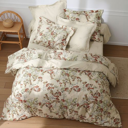 Drap-housse 160x200x28 Beige Grège En Coton
