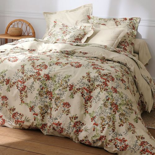 Taie Volant 50x70 Beige Grège En Coton