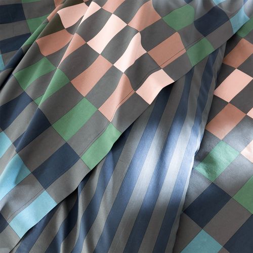 Housse De Couette 240x220 Bleu En Coton