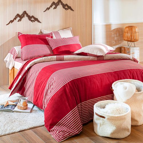 Drap-housse 140x190x28 Rouge En Coton