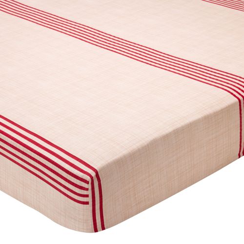 Drap-housse 140x190x28 Rouge En Coton
