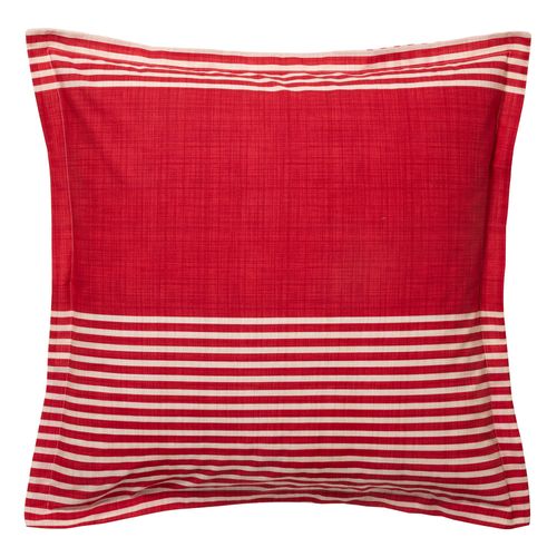 Taie Volant 63x63 Rouge En Coton