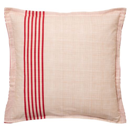 Taie Volant 63x63 Rouge En Coton