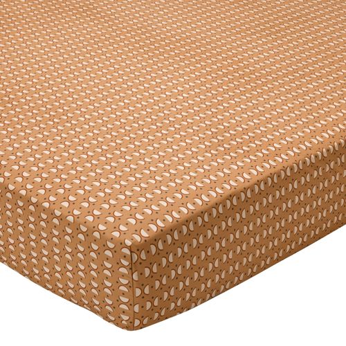 Drap-housse 90x190x28 Jaune Ocre En Coton