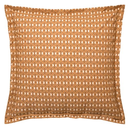 Taie Volant 63x63 Jaune Ocre En Coton