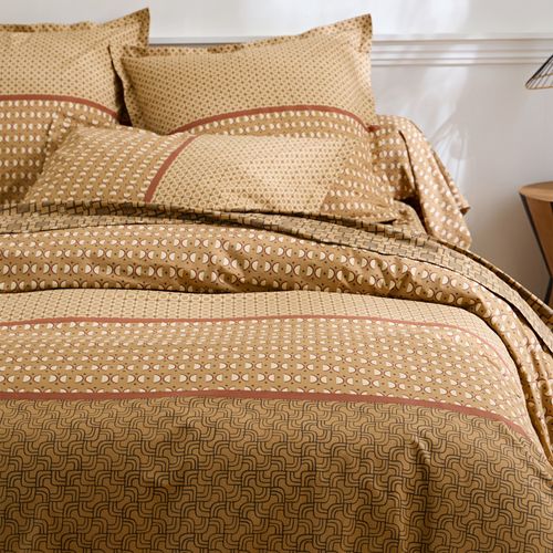 Housse De Couette 200x200 Jaune Ocre En Coton