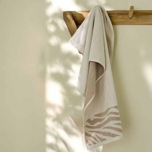 Serviette De Toilette 50x100 Beige En Coton 500 G/m²