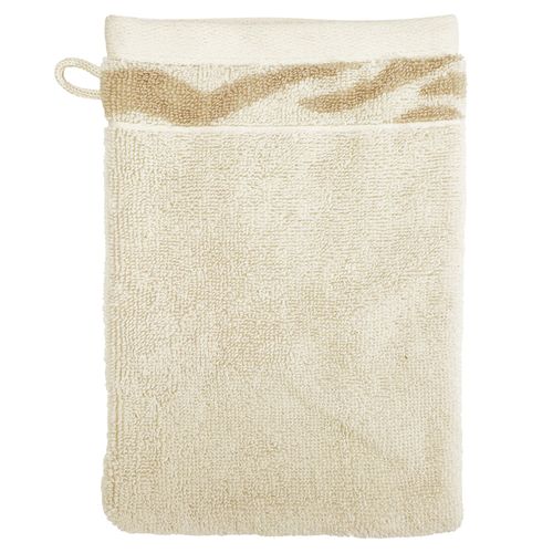 Lot De 2 Gant De Toilette 15x21 Beige En Coton 500 G/m²