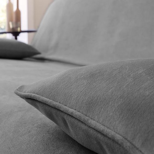 Housse Clic-clac 2 Places Gris Anthracite En Polyester